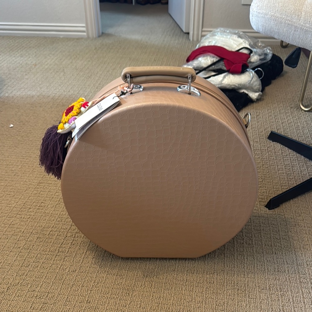 Elegant Tan Round Women's Bag